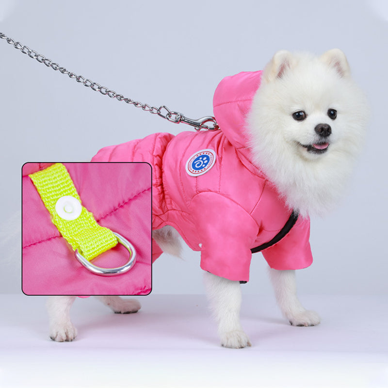 Varm vindtät vinterhund vadderade kläder