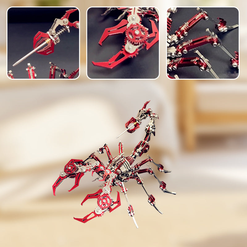 3D-skorpion i metall – mekanisk monteringsmodell, utmanande och dekorativ