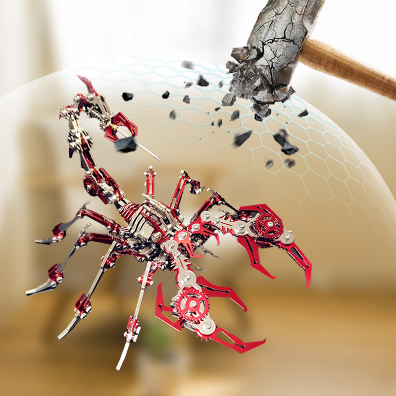 3D-skorpion i metall – mekanisk monteringsmodell, utmanande och dekorativ
