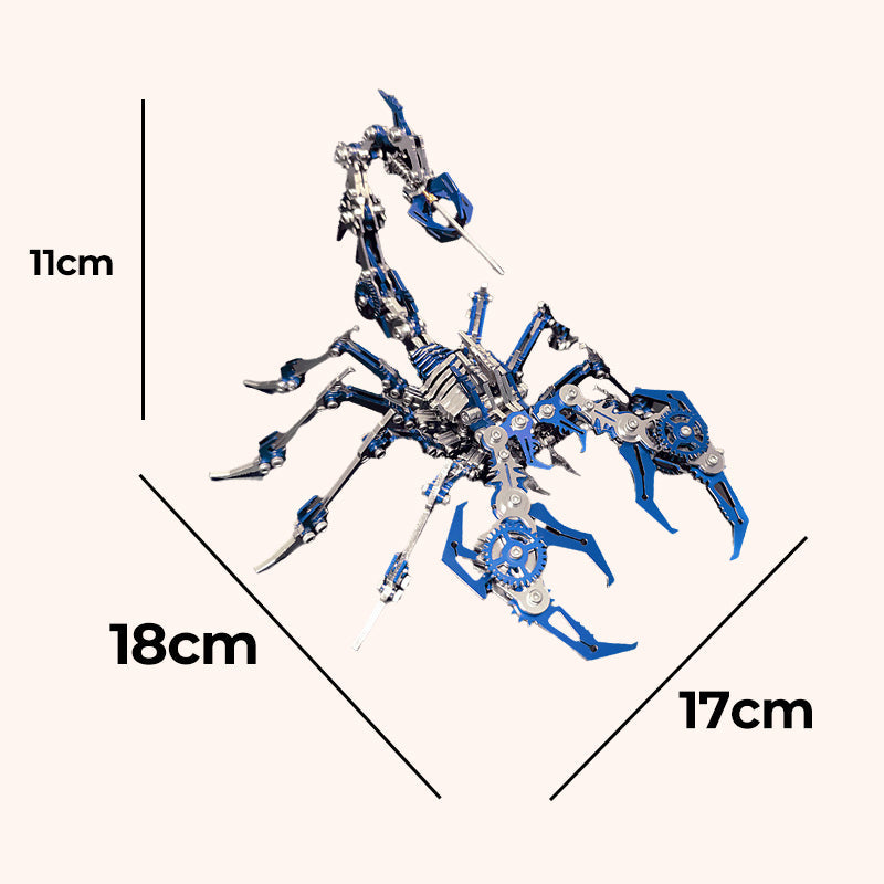 3D-skorpion i metall – mekanisk monteringsmodell, utmanande och dekorativ