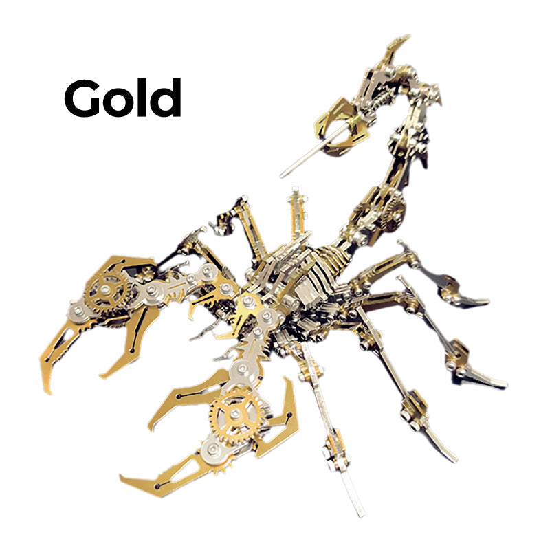 3D-skorpion i metall – mekanisk monteringsmodell, utmanande och dekorativ