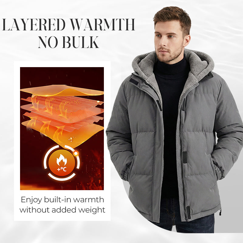 59 % rabatt🔥Herrkappa med köldtålig, vindtät och termofodrad huva