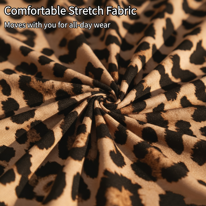 🔥Extrarea💖Damleopardmönstrad veckad ministring🐆