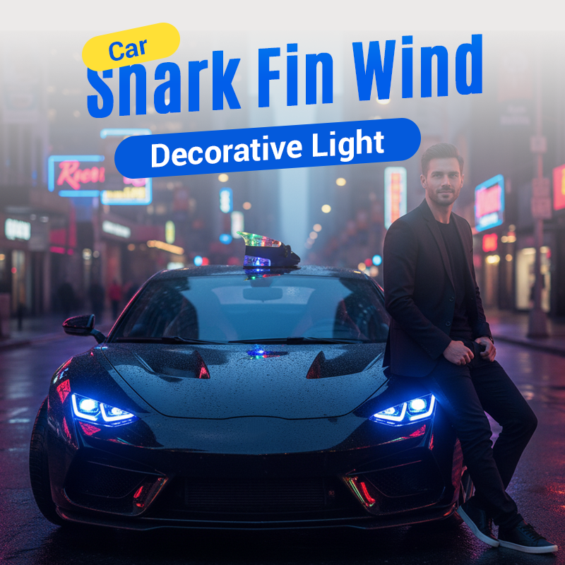 🚗 KÖP 3, FÅ 1 GRATIS ! ⚡ Blinkande Varningslampa i Fenform för Bil – Lätt Montering, Synlighet 360° & Energy Saving 💡