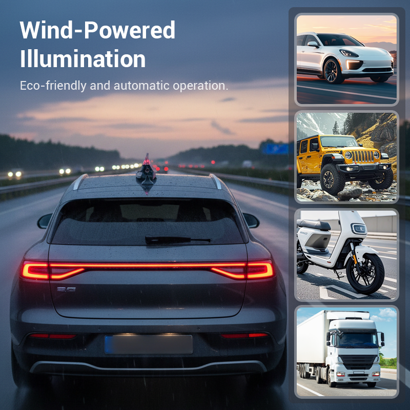 🚗 KÖP 3, FÅ 1 GRATIS ! ⚡ Blinkande Varningslampa i Fenform för Bil – Lätt Montering, Synlighet 360° & Energy Saving 💡