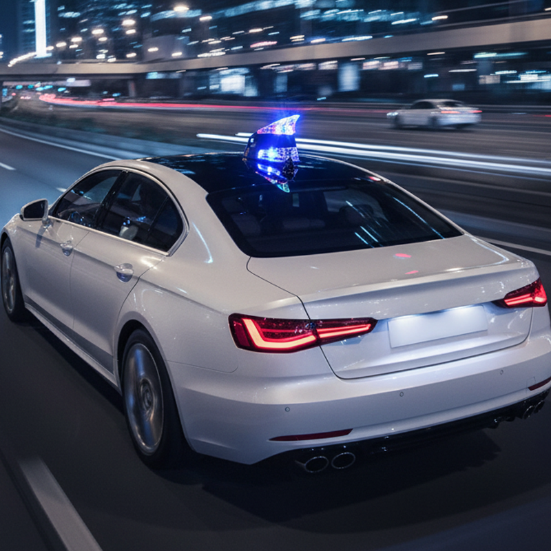 🚗 KÖP 3, FÅ 1 GRATIS ! ⚡ Blinkande Varningslampa i Fenform för Bil – Lätt Montering, Synlighet 360° & Energy Saving 💡