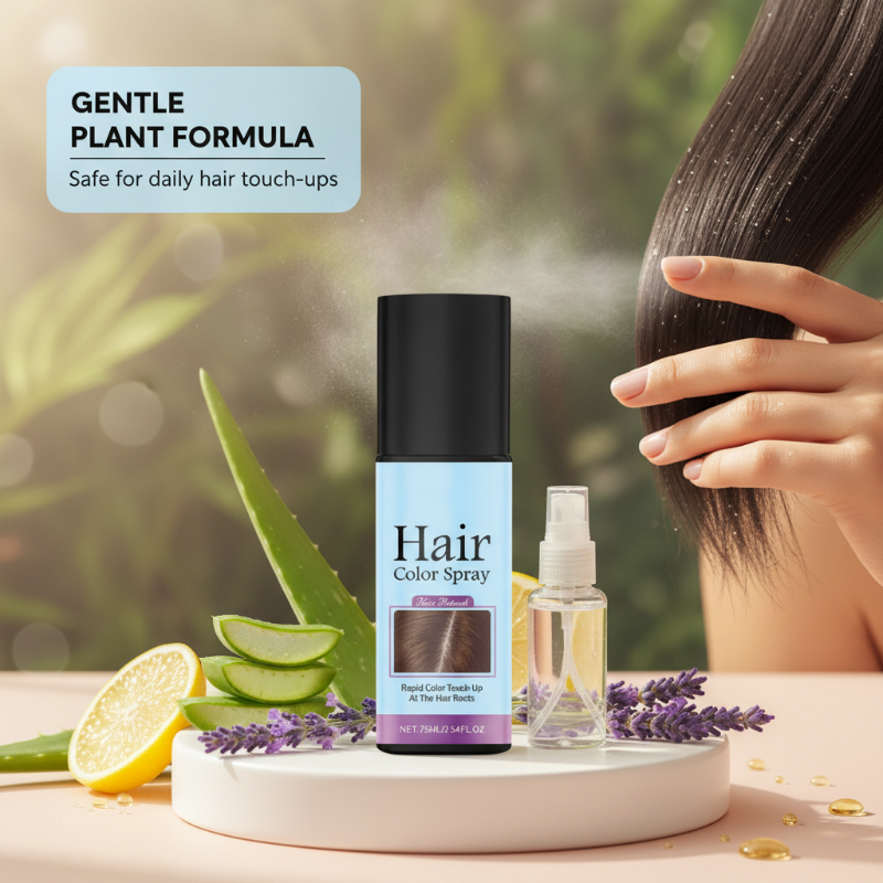 💇‍♀️ KÖP 2 FÅ 1 GRATIS! ✨ Tillfällig Hårfärgsspray för Utväxt – Växtbaserad, Naturlig Finish & Täcker Grått Hår 🌸