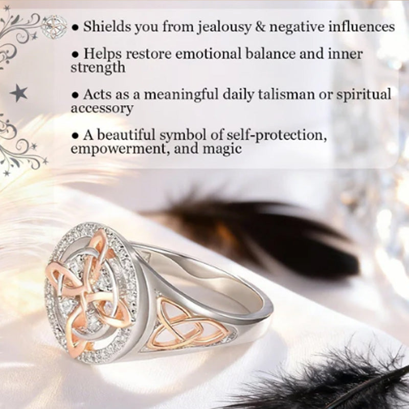 🎁✨Elegant tvåtonig Keltsknotzirkonring🔥