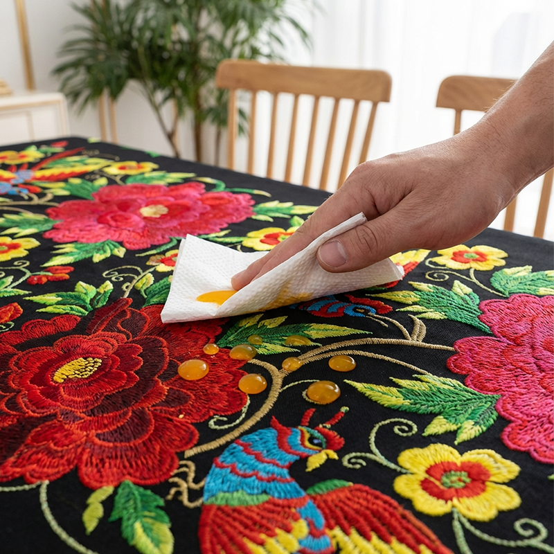 ⏳Begränsad tid 50 % Rabatt⏰Mexikansk blommig duk med vågig kant🏵️