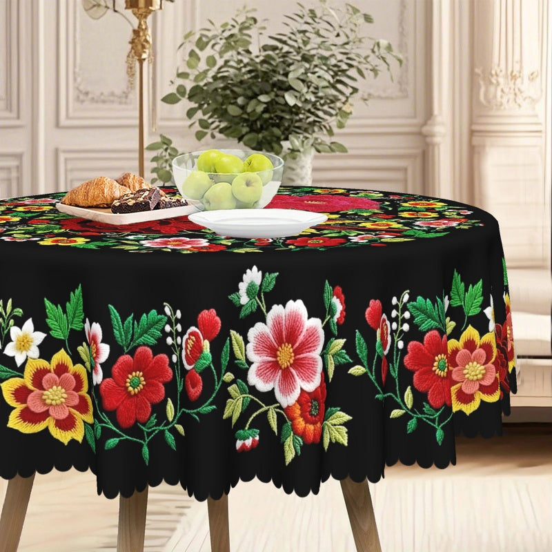 ⏳Begränsad tid 50 % Rabatt⏰Mexikansk blommig duk med vågig kant🏵️