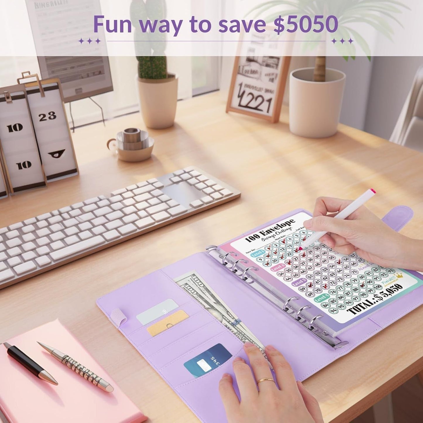 🎁💰 Köp 1, Få 1 GRATIS – Sparutmaningspaket med 100 Kuvert!