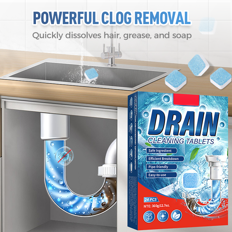 ✨ Köp 2 få 1 gratis! 🚰 Avloppsrengöringspads – Tar snabbt bort stopp – Säker och ofarlig, tar bort hår och fett – Skadar inte rören 🔧