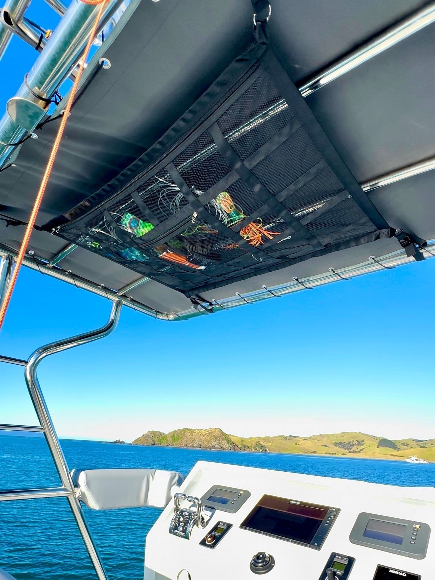🚤50% RABATT NU! Takmonterat förvaringsnät, justerbar förvaringsväska för biltak, nätorganisatör med flera fickor för SUV, skåpbil, 4x4, båt & taktält, rymmer fiskeutrustning & friluftsprylar