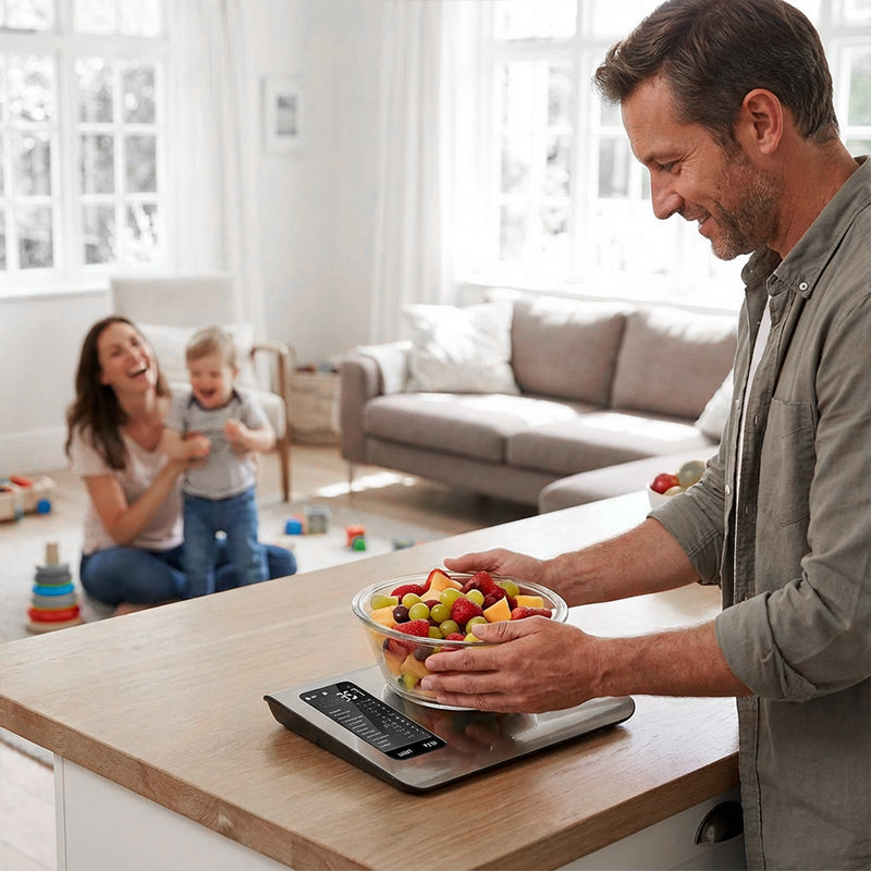 ✨50% RABATT! ⏰ Smart Näringsmätvåg för Mat – 19 Näringsämnen, Bluetooth-app & Hög Precision!
