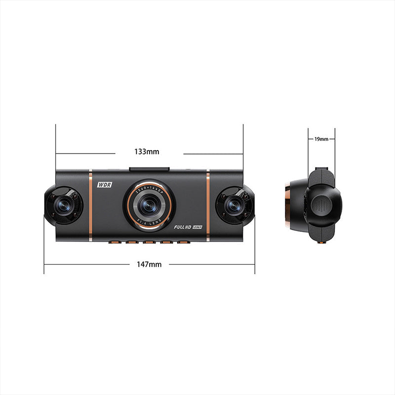 🔥2026: Börja med den perfekta översikten!🔥4-kanals HD-dashcam med inspelning fram och bak