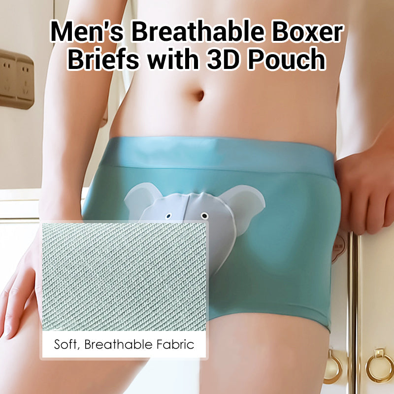Andningsbara boxershorts för herr med 3D-ficka