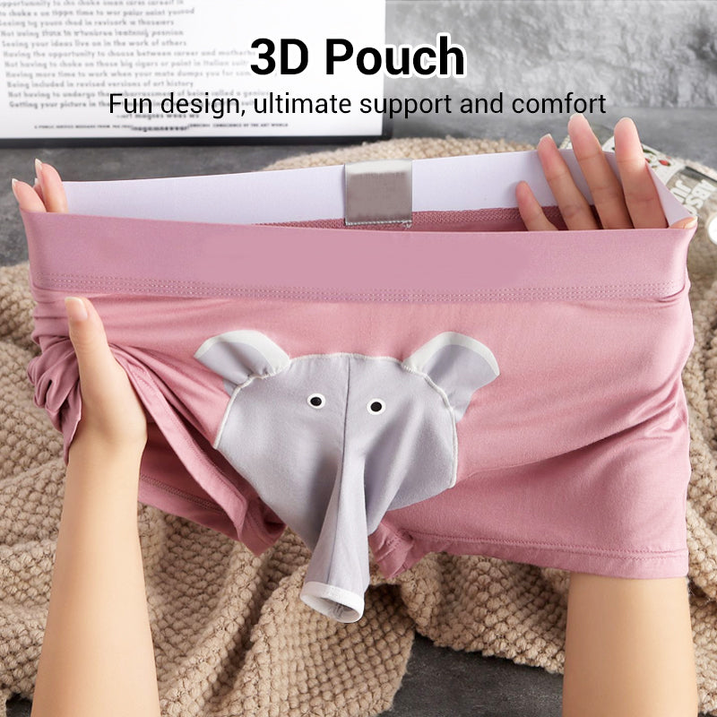 Andningsbara boxershorts för herr med 3D-ficka