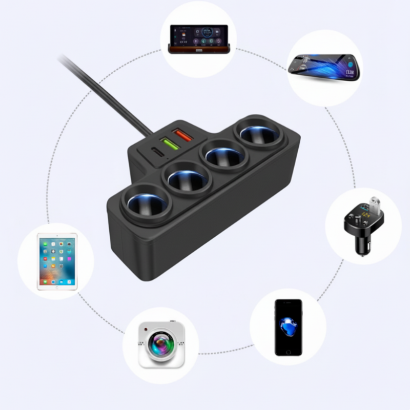 ⏰ Endast nu 50% rabatt!🔥Heta erbjudanden – 7-i-1 cigarettändaradapter – 120 W effekt!⚡