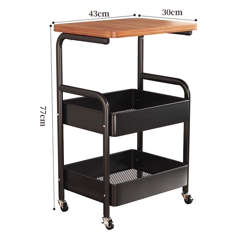 Mobil multifunktionell vagn med förvaring – Förvaringsvagn med flera nivåer för hushållsartiklar och snacks 🛒🏠