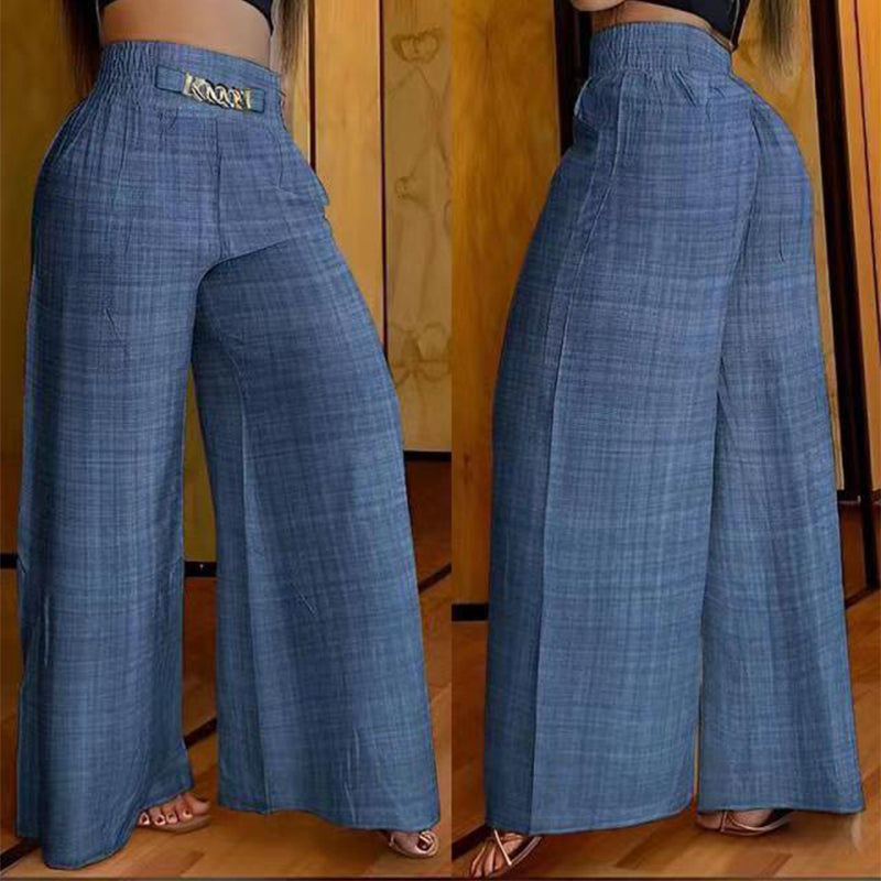 👖 50% RABATT! 💃 Dambyxor – Hög midja, vida ben, med skärp och mångsidig look ✨