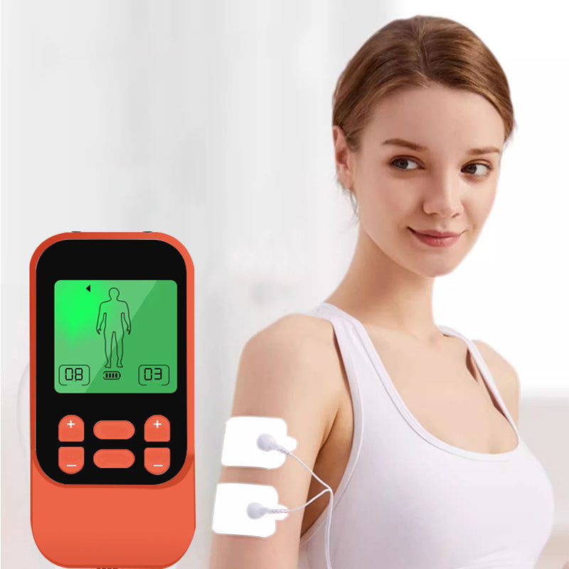 ⏰ Endast nu 50% rabatt!🔥Bärbar TENS-enhet med dubbla kanaler – muskelstimulator