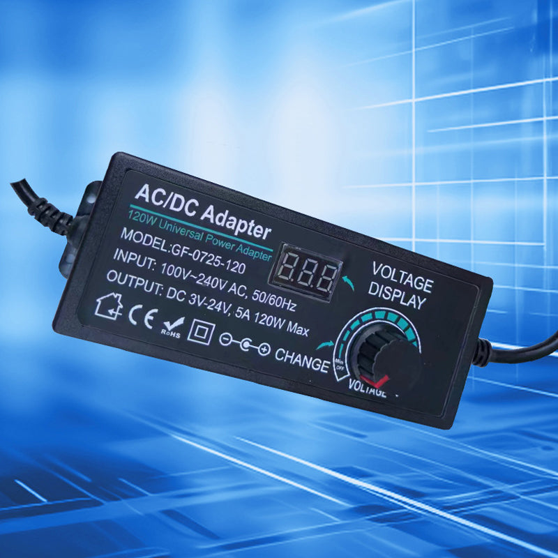 Justerbar 3V-24V 3A universell AC/DC-nätadapter
