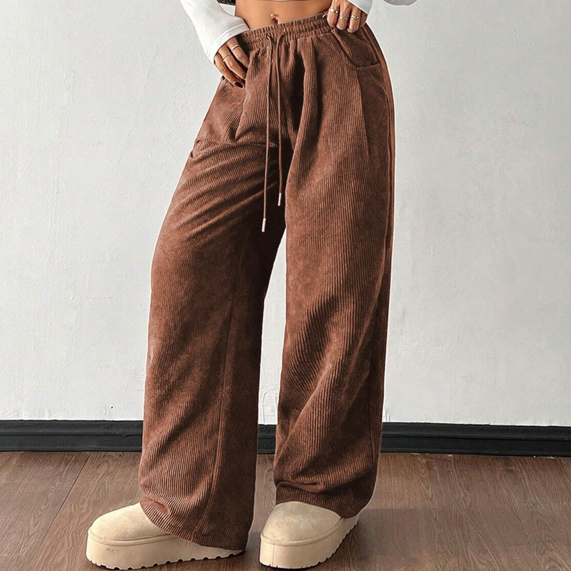 ✨💖Casual, löst sittande corduroybyxor för kvinnor
