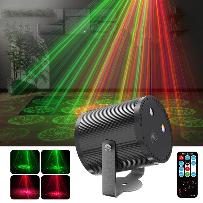 📢📢60% RABATT NU!!🎇DJ Laser Party Light med 7 ljuslägen och fjärrkontroll