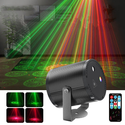 📢📢60% RABATT NU!!🎇DJ Laser Party Light med 7 ljuslägen och fjärrkontroll