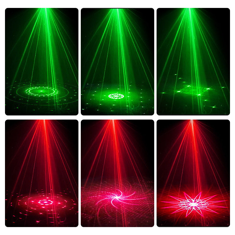 📢📢60% RABATT NU!!🎇DJ Laser Party Light med 7 ljuslägen och fjärrkontroll