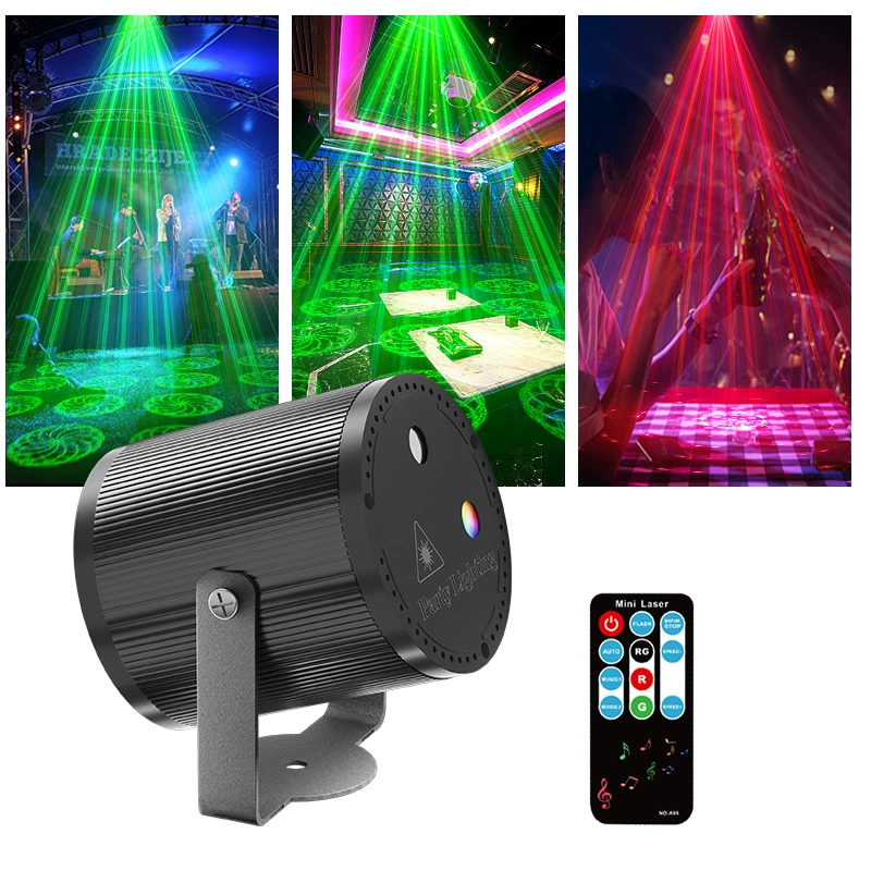 📢📢60% RABATT NU!!🎇DJ Laser Party Light med 7 ljuslägen och fjärrkontroll