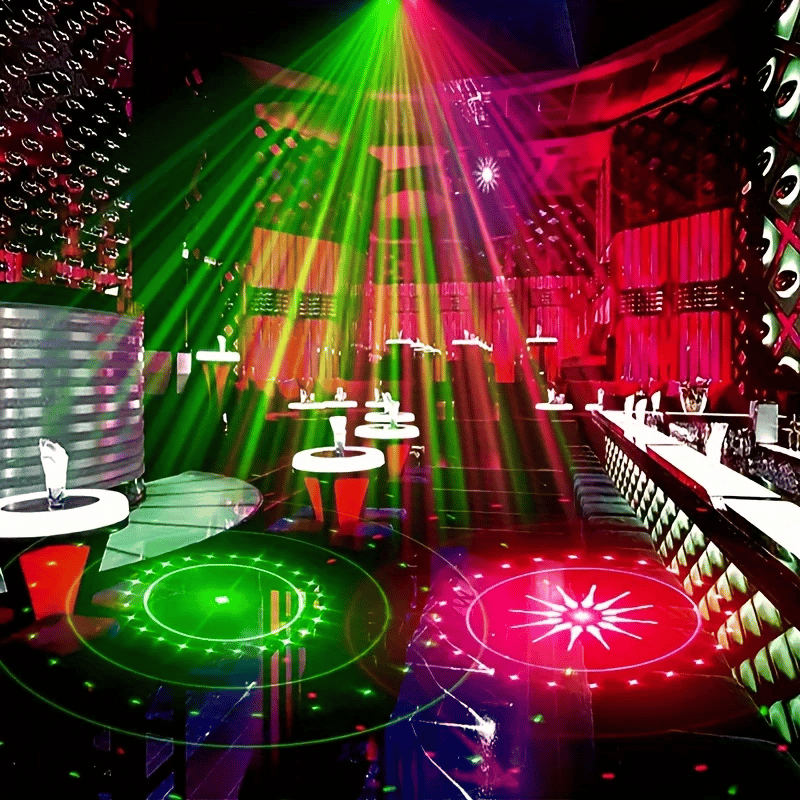 📢📢60% RABATT NU!!🎇DJ Laser Party Light med 7 ljuslägen och fjärrkontroll