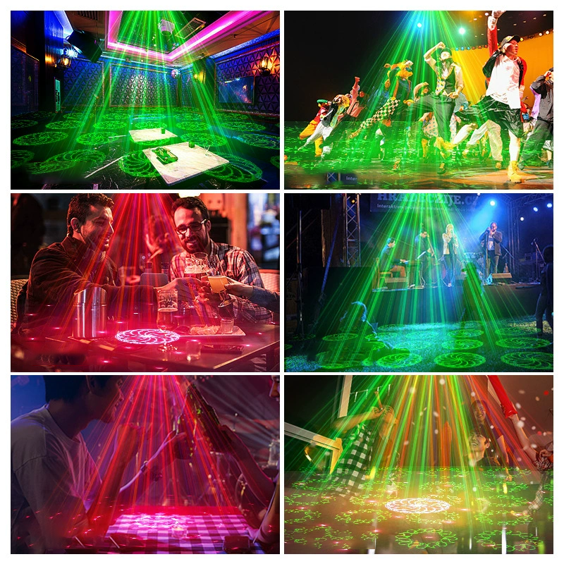 📢📢60% RABATT NU!!🎇DJ Laser Party Light med 7 ljuslägen och fjärrkontroll