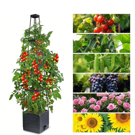 🪴55% RABATT NU☀️Upphöjda blomlådor med spaljé till trädgården💧