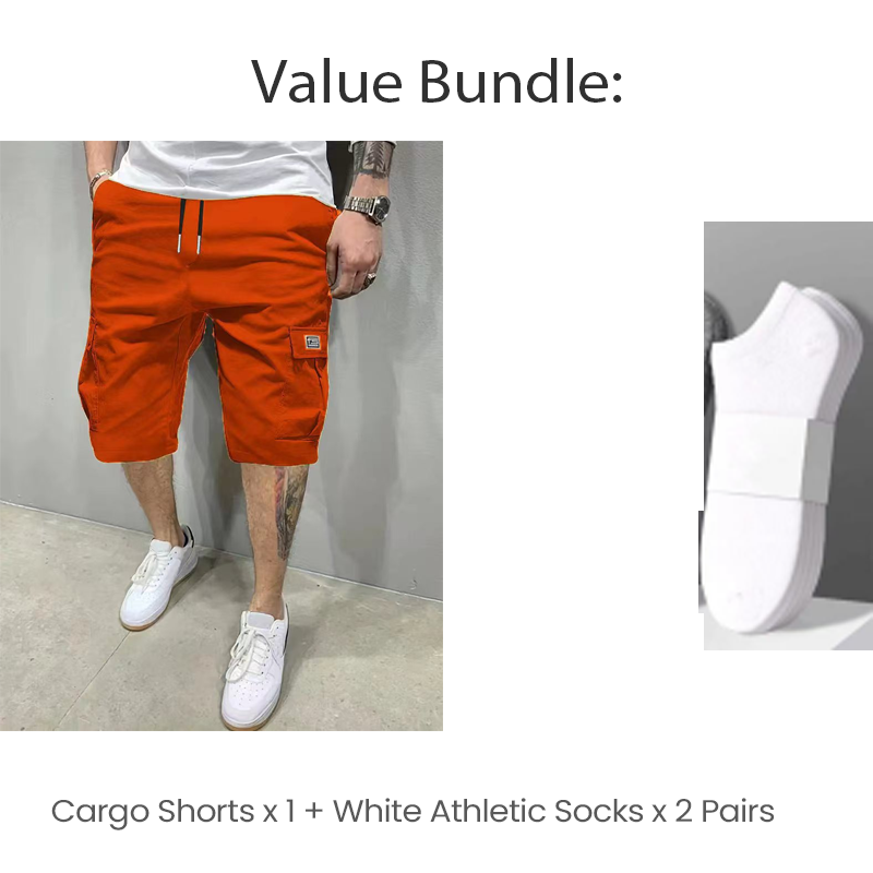 🩳 60% RABATT! ☀️ Lätta Cargoshorts – Andningsbart Tyg, Knälång Skärning & Säkra Fickor För Telefon & Nycklar, Bekväma Hela Dagen ✅