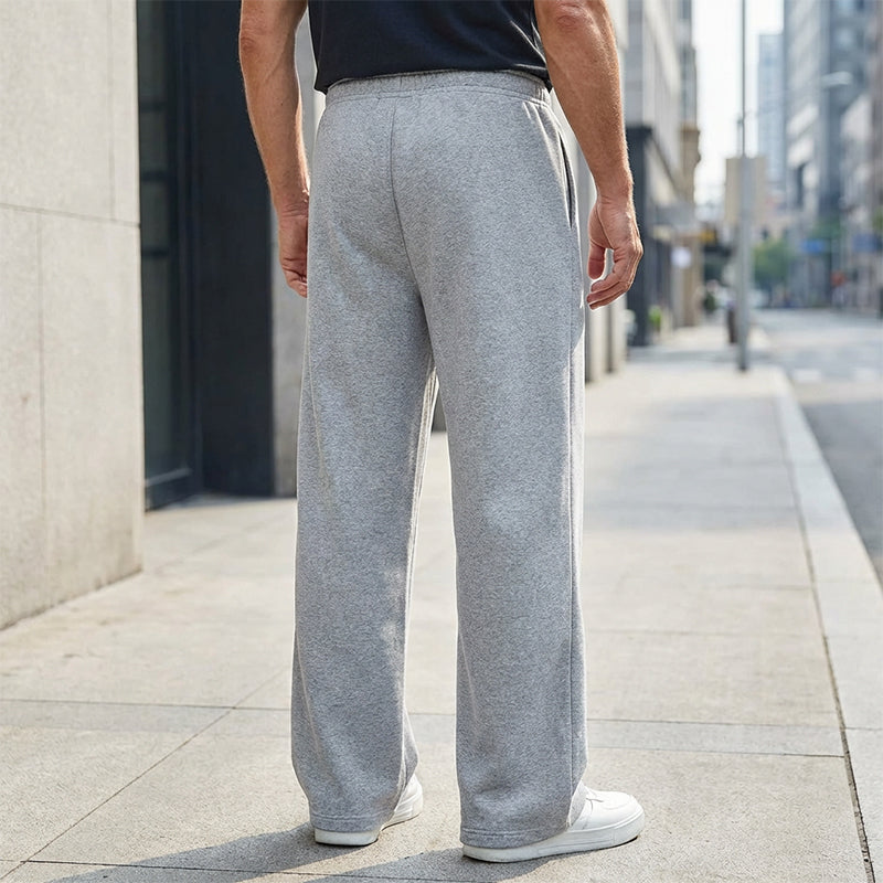 🩳 60% RABATT! 👖 Lösa Byxor för Män med Dragsko – Bekvämt Bomullstyg, Fickor & Casual Stil för Vardag och Träning 🏃‍♂️