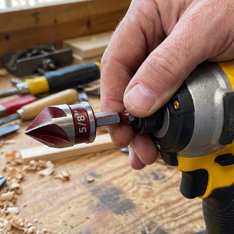 5-delars eller 3-delars försänkningsborrsats för träbearbetning