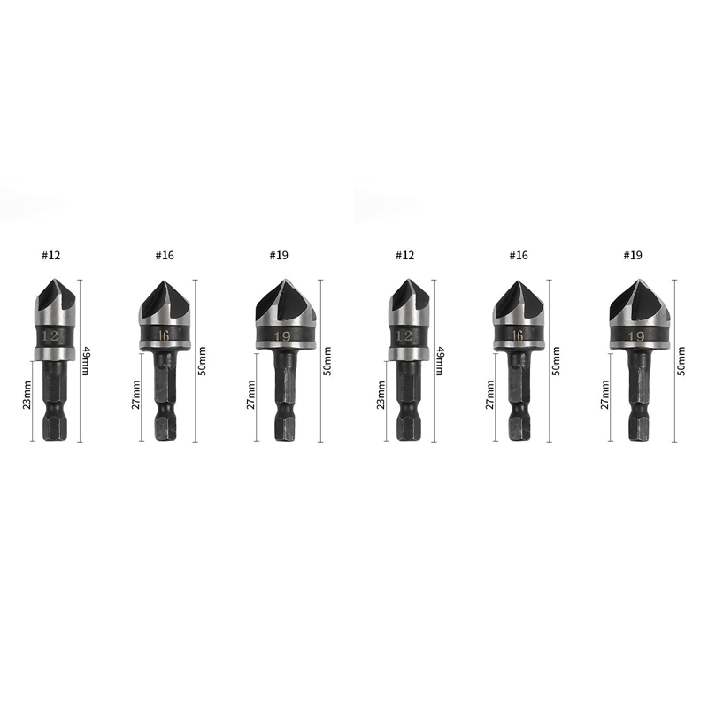 5-delars eller 3-delars försänkningsborrsats för träbearbetning