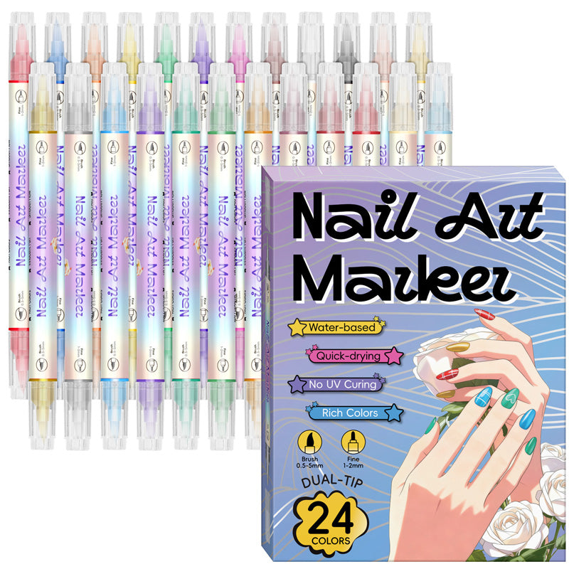 ✨Set med nagelkonstpennor med dubbla spetsar
