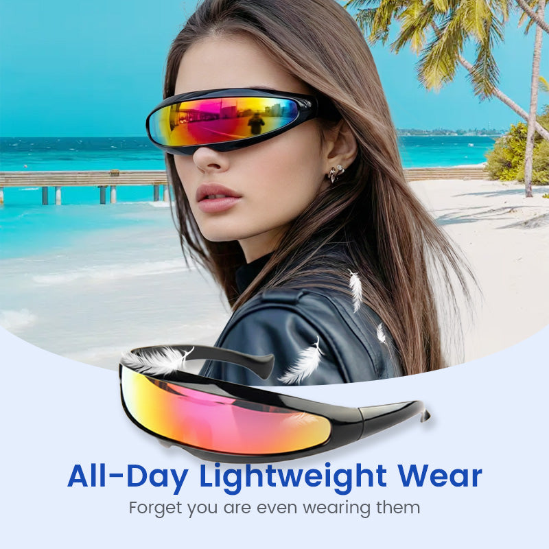 🕶️ 50 % RABATT! 😎 Lätta och futuristiska solglasögon med skyddande skärm – ultimat komfort, UV 400-skydd och unik design ✨