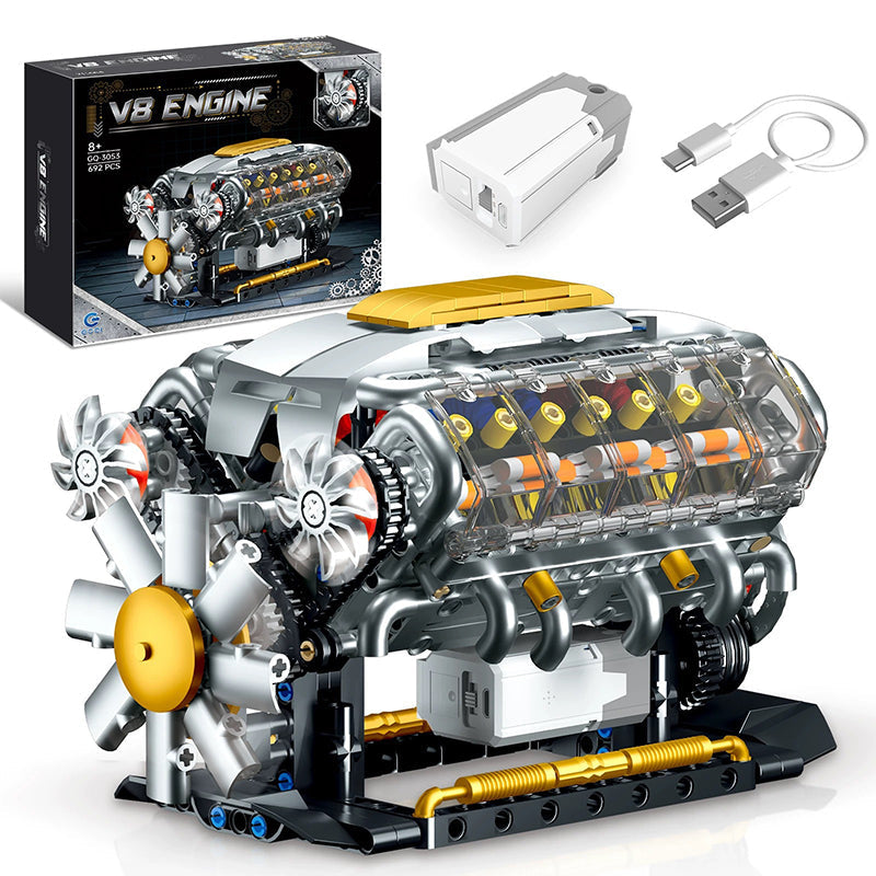 Motormodell byggblocksset
