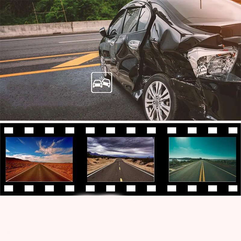 3-kanals Dashcam 1080P med WiFi