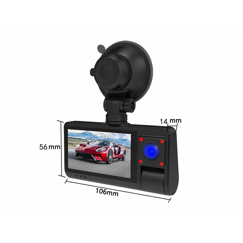 3-kanals Dashcam 1080P med WiFi