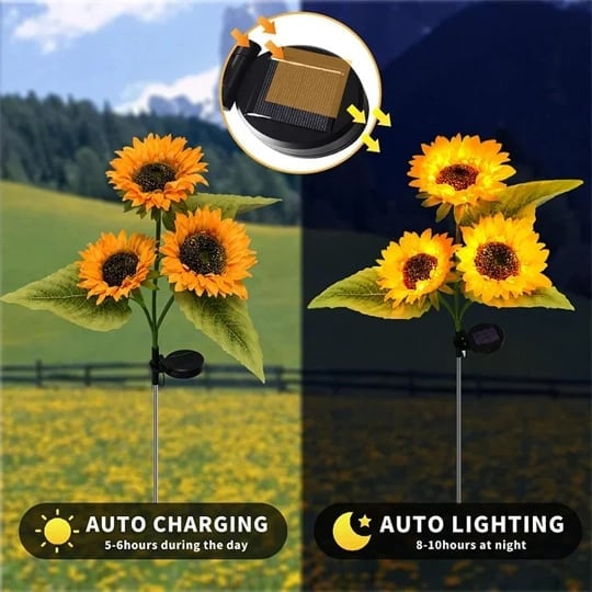 🌻50% RABATT! ☀️ Vattentäta solcellslampor – Realistiska kronblad, IP65 väderbeständiga och automatiskt lysande i 8–12 timmar ☀️🌻