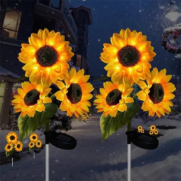 🌻50% RABATT! ☀️ Vattentäta solcellslampor – Realistiska kronblad, IP65 väderbeständiga och automatiskt lysande i 8–12 timmar ☀️🌻