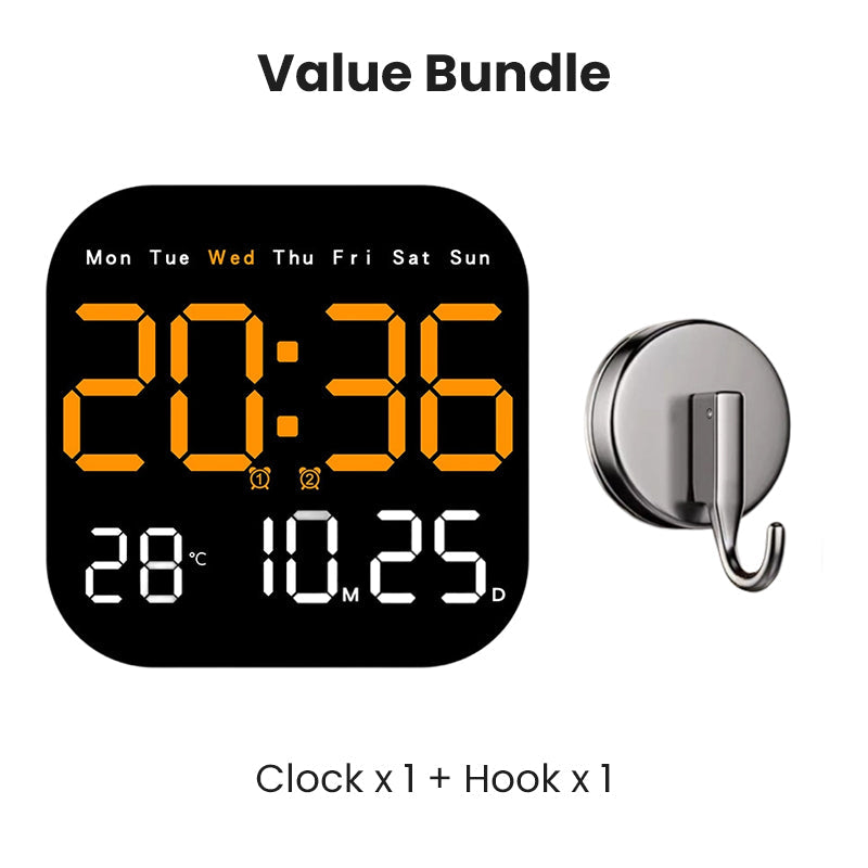 ⏰✨ 50% RABATT! | Multifunktionell Digital Väckarklocka – Temperatur, Justerbar Ljus & Fjärrkontroll!