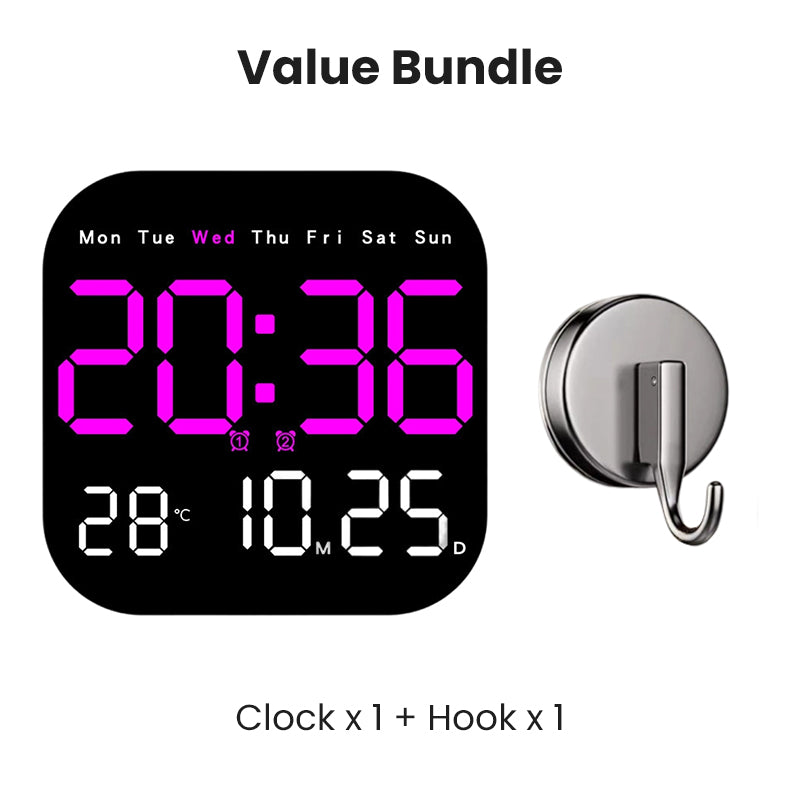 ⏰✨ 50% RABATT! | Multifunktionell Digital Väckarklocka – Temperatur, Justerbar Ljus & Fjärrkontroll!