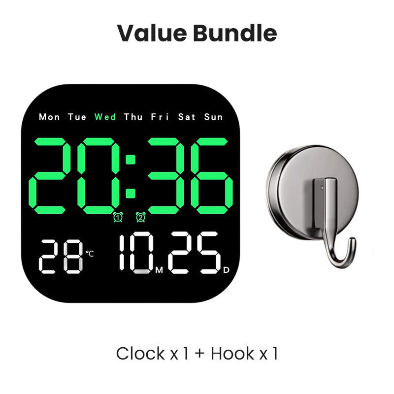 ⏰✨ 50% RABATT! | Multifunktionell Digital Väckarklocka – Temperatur, Justerbar Ljus & Fjärrkontroll!