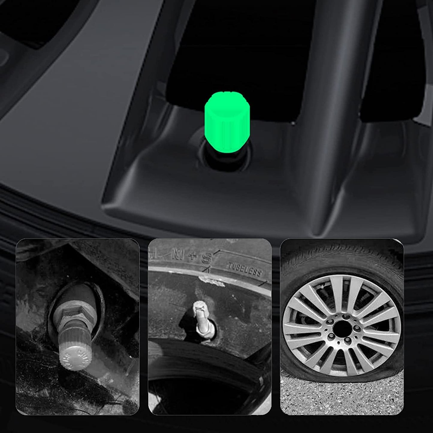 💚KÖP 2 FÅ 2 GRATIS💚Luminösa Night Rider ventilkåpor