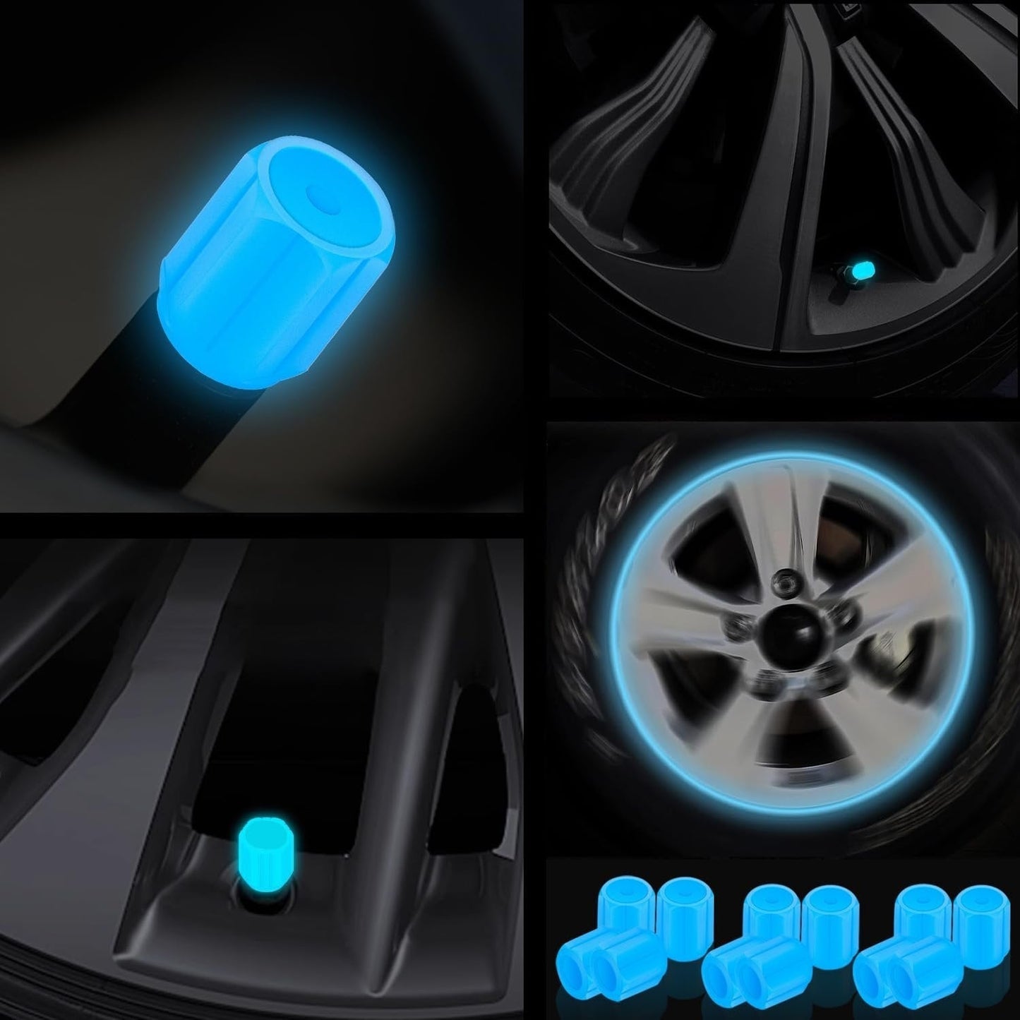 💚KÖP 2 FÅ 2 GRATIS💚Luminösa Night Rider ventilkåpor